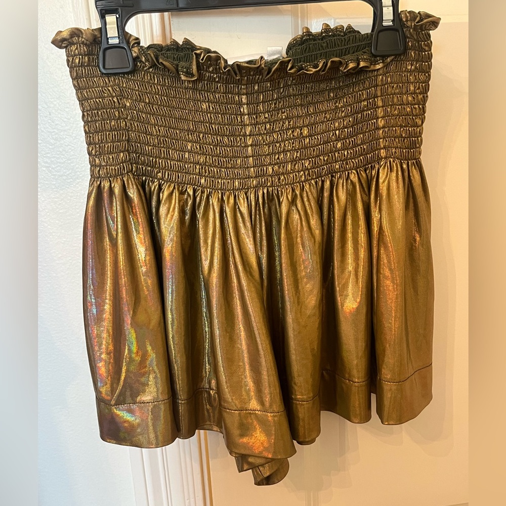 Queen of Sparkles Gold Swing Shorts